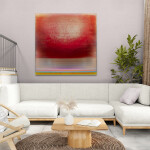 This large-scale acrylic abstract painting by Alice Teichert evokes images of time and space. Image 20