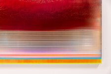 This large-scale acrylic abstract painting by Alice Teichert evokes images of time and space. Image 9