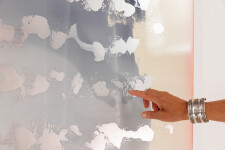 This contemporary abstract painting by Alice Teichert includes a signature motif. Image 6