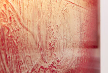 This large-scale acrylic abstract painting by Alice Teichert evokes images of time and space. Image 3