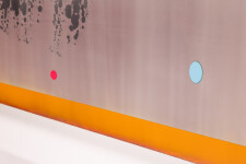 This large-scale acrylic abstract painting by Alice Teichert evokes images of time and space. Image 6