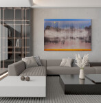 This large-scale acrylic abstract painting by Alice Teichert evokes images of time and space. Image 16