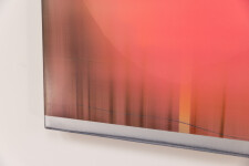 This contemporary abstract painting by Alice Teichert is rendered in shades of pink. Image 3