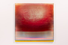 This large-scale acrylic abstract painting by Alice Teichert evokes images of time and space. Image 2