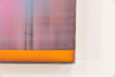 This contemporary abstract painting by Alice Teichert is rendered in shades of pink. Image 9