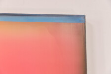 This contemporary abstract painting by Alice Teichert is rendered in shades of pink. Image 4