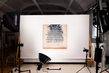 This contemporary abstract painting by Alice Teichert includes a signature motif. Image 17