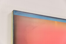 This contemporary abstract painting by Alice Teichert is rendered in shades of pink. Image 7