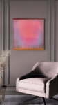 This contemporary abstract painting by Alice Teichert is rendered in shades of pink. Image 12