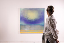 This large-scale light-filled acrylic abstract painting is by Alice Teichert. Image 9
