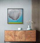 This iridescent abstract painting, acrylic on canvas, is by Alice Teichert. Image 8