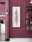 This mixed media contemporary wall composition resembles a vessel. Image 8