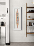 This mixed media contemporary wall composition resembles a vessel. Image 7