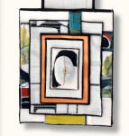This contemporary mixed media assemblage is designed to be hung on the wall. Image 6