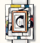This contemporary mixed media assemblage is designed to be hung on the wall. Image 5