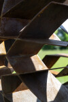 This monumental outdoor sculpture is rendered in a contemporary geometric form. Image 7