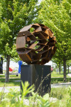 This monumental outdoor sculpture is rendered in a contemporary geometric form. Image 15