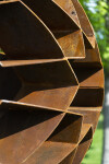 This monumental outdoor sculpture is rendered in a contemporary geometric form. Image 8