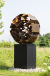 This monumental outdoor sculpture is rendered in a contemporary geometric form. Image 11