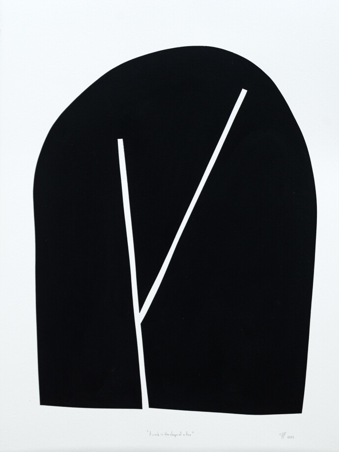 This minimalist black and white painting by Aron Hill is simply elegant.