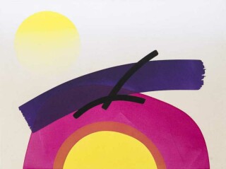 For Calgary artist Aron Hill the sun is often a focal point for their fresh, boldly coloured minimalist paintings.
