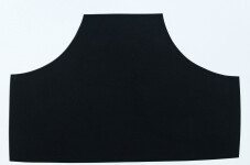 The clean, graphic lines of two bold shapes dominate the canvas in this new work by Aron Hill. Image 6