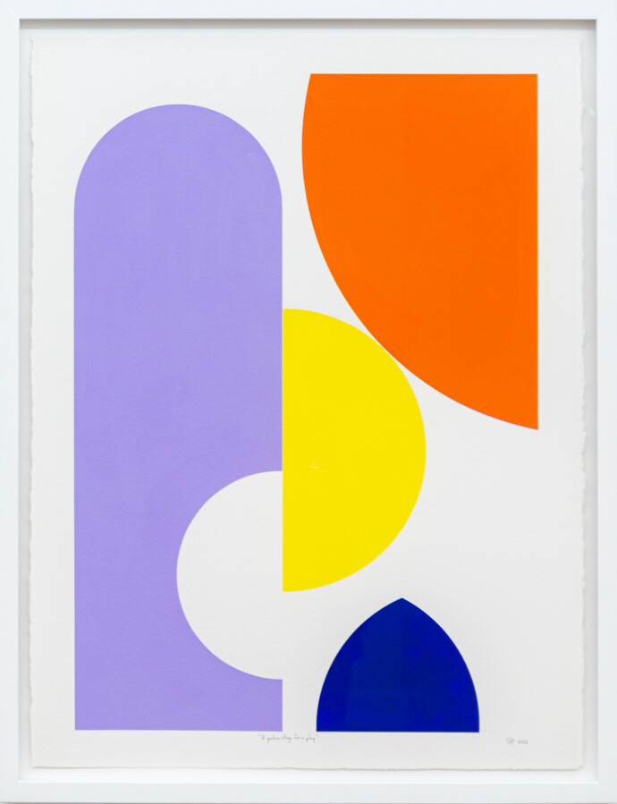 Aron Hill’s playful, colourful abstract work is often inspired by forms and colours found in nature.