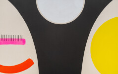 This contemporary landscape painting that features a moon is by Aron Hill. Image 6