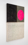 A joyful bright pink sun sits in one corner of this bold new work by Aron Hill. Image 2