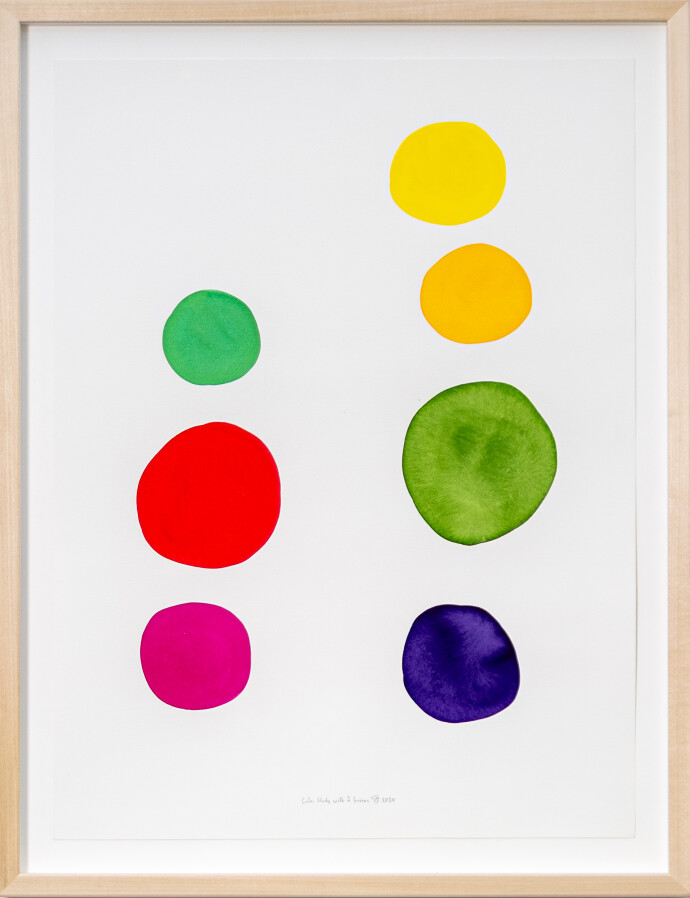 The minimalist colourful ink drawings of Aron Hill are inspired by the modernist art movement.