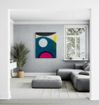 This minimalist acrylic painting that features a moon is by Aron Hill. Image 9