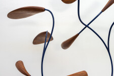 This abstract pop art table top sculpture depicts flowers. Image 5