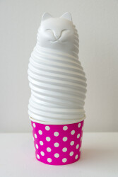 My Sweet Cat Vanilla with Pink and White Polka Dots 8/500