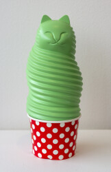 My Sweet Cat Pistachio with Red and White Polka Dots 1/500