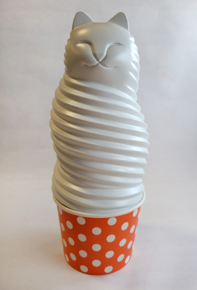 My Sweet Cat Vanilla with Orange and White Polka Dots 2/500