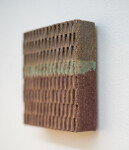This contemporary ceramic wall tile is handmade. Image 4