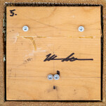 This contemporary ceramic wall tile is handmade. Image 8