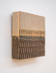 This contemporary ceramic wall tile is handmade. Image 3