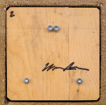 This contemporary ceramic wall tile is handmade. Image 8