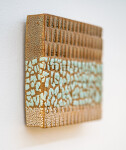 This contemporary ceramic wall tile is handmade. Image 3