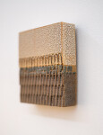 This contemporary ceramic wall tile is handmade. Image 4
