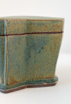 This contemporary blue-green ceramic box is made by Bruce Cochrane. Image 9