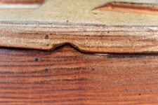 This contemporary ceramic box by Bruce Cochrane has a fish design on its lid. Image 10