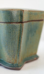 This contemporary blue-green ceramic box is made by Bruce Cochrane. Image 8