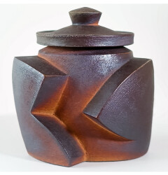 This contemporary ceramic vessel is by Bruce Cochrane.