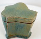 This contemporary blue-green ceramic box is made by Bruce Cochrane. Image 12