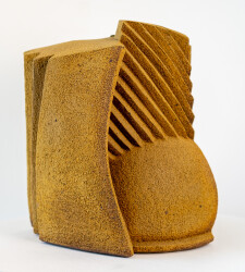 This unique contemporary ceramic vessel is by Bruce Cochrane.