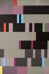 This modern geometric painting by Burton Kramer was inspired by music. Image 8