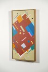 This modern geometric painting by Burton Kramer was inspired by music. Image 5