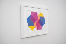 This contemporary colorful graphic print is by Burton Kramer. Image 3